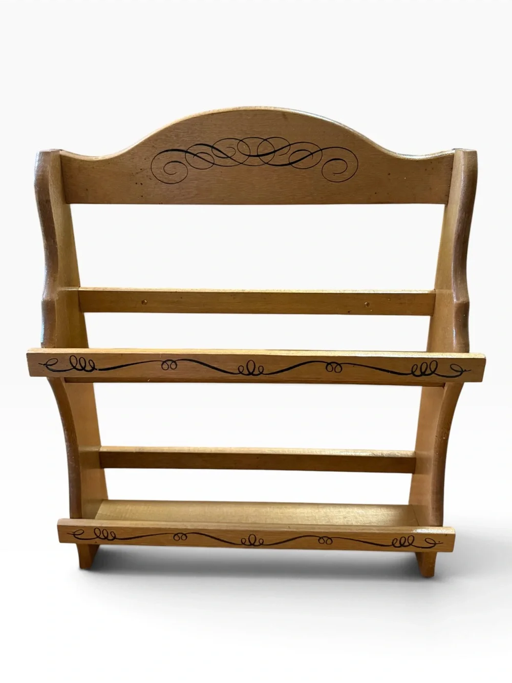 Vintage John Wagner & Sons Wooden Spice Rack